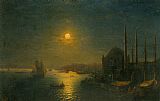 Ivan Constantinovich Aivazovsky A Moonlit View of the Bosphorus painting